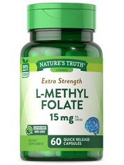 L-Methylfolate 15mg | 60 Capsules | Extra Strength | Non-GMO | by Nature’s Truth