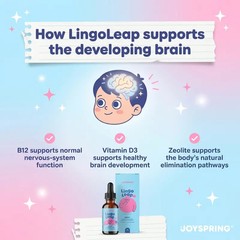 JoySpring Lingo Leap Herbal Speech Learning Natural Supplement for Kids (NEW)