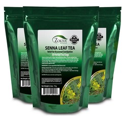 Senna Tea Bags 3-Pack (90) Premium Quality, Caffeine-free Herbal Leaf Tea bags