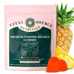 3/2Pack Vital Source Feminine Balance Gummies Hawaiian Pineapple US