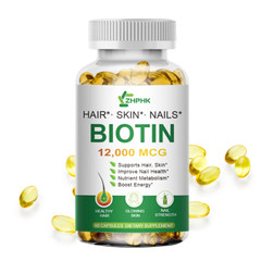 Biotin 12 000 mcg Collagen Multivitamin Maximum Strength for Hair Skin and Nails