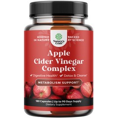 Cleansing Apple Cider Vinegar Capsules – Detox Pills for Gut and Digestion 180ct