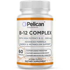 Pelican B-12 Complex – Energy & Metabolism Support – 60 Capsules