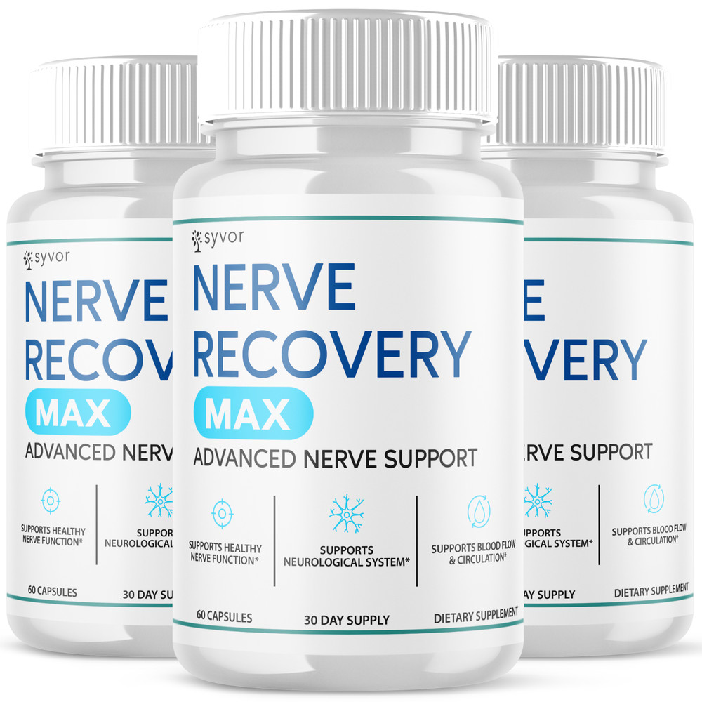 (3 Pack) Nerve Recovery Max Nootropic Formula All Natural Supplement 180 Capsule
