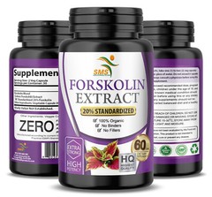 Coleus Forskohlii Forskolin Extract 2000mg 20% Standardized Vegan 180 Capsules