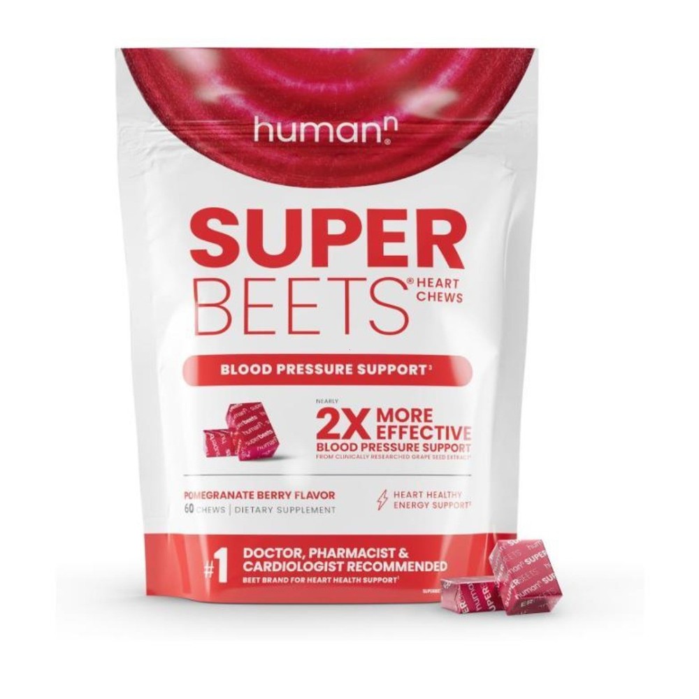 HumanN SuperBeets Heart Chews Beet Root Grape Seed Extract Healthy Antioxidant