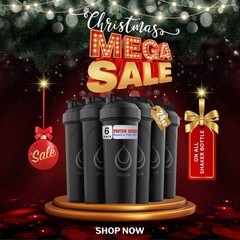 10-Pack BPA-Free Shaker Bottles: 5 Large 28 oz & 5 Small 20 oz for Smooth Drinks