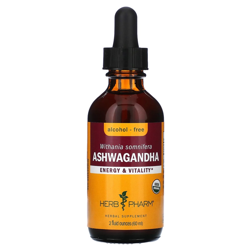 2 X Herb Pharm, Ashwagandha, Alcohol-Free, 2 fl oz (60 ml)-worldwide