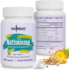 Nattokinase Supplement 10000FU – Organic Natto Enzyme 500mg for Circulatory W…