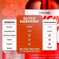 (5 Pack) Glyco Harmony Blood Support Drops Vitamin Supplement 150 Servings