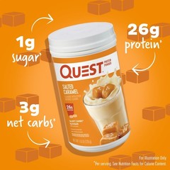 Quest Protein Powder, Salted Caramel, 26g Protein, 1.6 lb, 25.6 oz