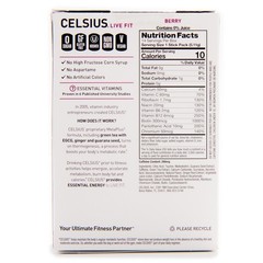 CELSIUS On The Go Energy Drink, Strawberry Mango(2), Berry(2)