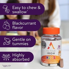Iron Supplement 7mg + Vitamin D for Kids – Increases Iron & Energy Levels. 07/26