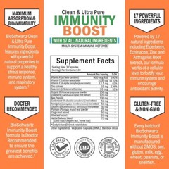 Immune Support Supplement with Vitamin C 1000mg Zinc Elderberry Extract, 90 ct