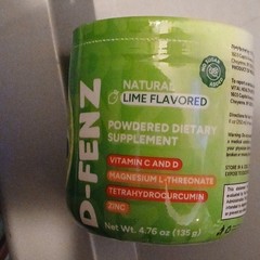D-FENZ Lime Powder Supplement Vitamin C D Magnesium Zinc Children 4.76oz
