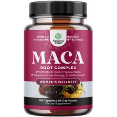Organic Maca Root Capsules for Women – Potent Herbal Supplement 120ct