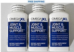 Pack of 3 Omega XL 300 Capsules Joint & Muscle Relief Supplement & Free shipping
