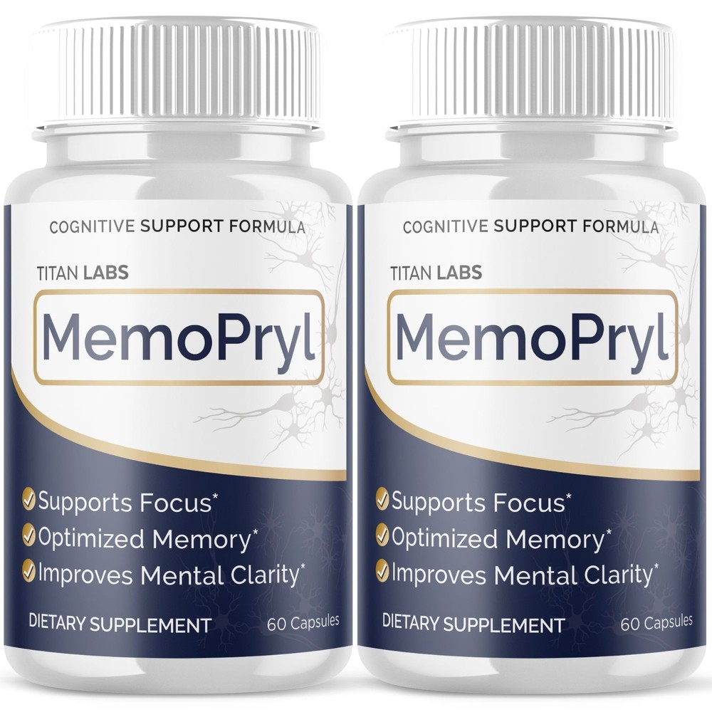 (2 Pack) MemoPryl Nootropic All Natural Brain Supplement Memo Pryl 120 Capsules