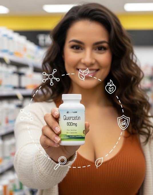 Quercetin 600mg Capsules, 60 Servings – USA Deal