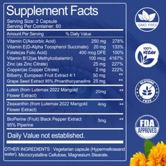 ZHPHK Eye Health 120 Capsules, Lutein Zeaxanthin, Vision Health, Eye Support