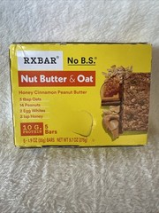 Nut Butter & Oat Bar, Honey Cinnamon Peanut Butter, 5 Bars, 1.9 oz (55 g) Each