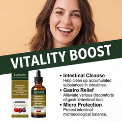 LUMVELLE Wild Harvested Wormwood Herbal Liquid Botanical Supplement Drops 3PCS