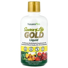 2 X NaturesPlus, Source of Life Gold� Liquid, Tropical Fruit, 30 fl oz (900 ml)