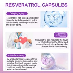 2Packs Resveratrol Extract Supplement 1200MG Maximum Natural AntiAging Capsules