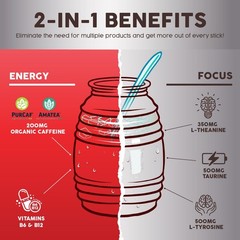 Salud x Jarritos 2-in-1 Energy Drink Powder + Focus, 15 Servings, Fruit Punch