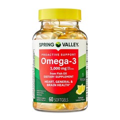 Spring Valley Proactive Support Omega-3 Fish Oil , 1000 mg, 60 Softgels