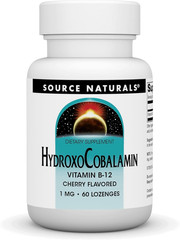 Hydroxocobalamin, Vitamin B-12, 1 Mg – 60 Cherry Flavored Lozenges