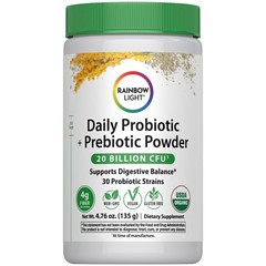 Daily Probiotic & Prebiotic Powder | 4.76 Oz | 20 Billion CFU | by Rainbow Light