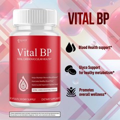 (1 Pack) Vital BP Advanced Blood Support Vitamin Formula VitalBP 60 Capsules
