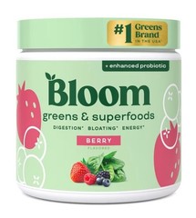 48 Servings New Bloom Nutrition Greens & Superfoods Powder, Berry, 9.26 oz