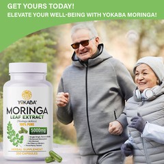 500 Capsules Moringa Oleifera Leaf Powder 5000mg – Organic Herbal Extract YOKABA