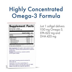 , UnoCardio X2 Fish Oil, Triglyceride Omega-3 Fatty acids, 1270 mg Fish Oil S…
