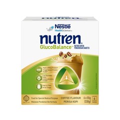 NESTLE Nutren GlucoBalance Coffee Flavour 330g (55g X 6’s) Formula Dietary Food