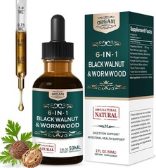 Black Walnut & Wormwood Liquid Herbal Blend for Digestive Balance + Pumpkin Seed