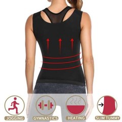 Women Men Sweat Shaper Slimming Polymer Sauna Vest Tank Top Shapewear Weightloss