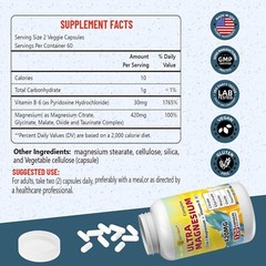 420mg 5-in-1 Magnesium Complex Supplement for Energy, Sleep & Bone Health