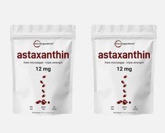 2 Pack | Astaxanthin 12mg, 120 Softgels, 4 Month Supply-NEW FREE DELIVERY