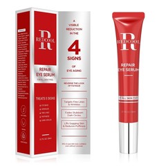 Redcool Caffeine Eye Serum for Dark Circles 0.7 Fl Oz (Pack of 1), Bright Red