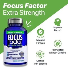 pack of 4 Focus Factor Adults Extra Strength- Brain Supplement 120 Tablets