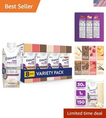 Max Protein Nutrition Shakes Variety Pack – 30g Protein, Immune Support – 8 Pack