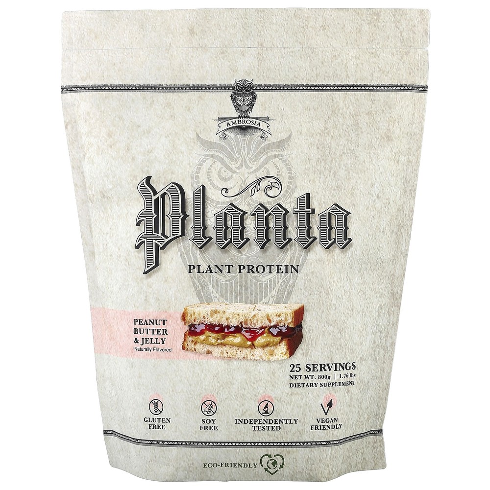Planta, Plant Protein, Peanut Butter Jelly, 1.76 lbs (800 g)