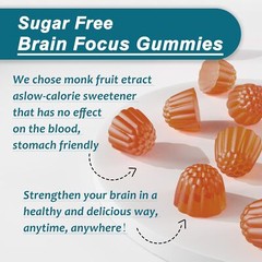 L-TYROSINE Focus Gummies L-Theanine Vitamin B12 B6 Mental 60ct 2 Pack NEVISS