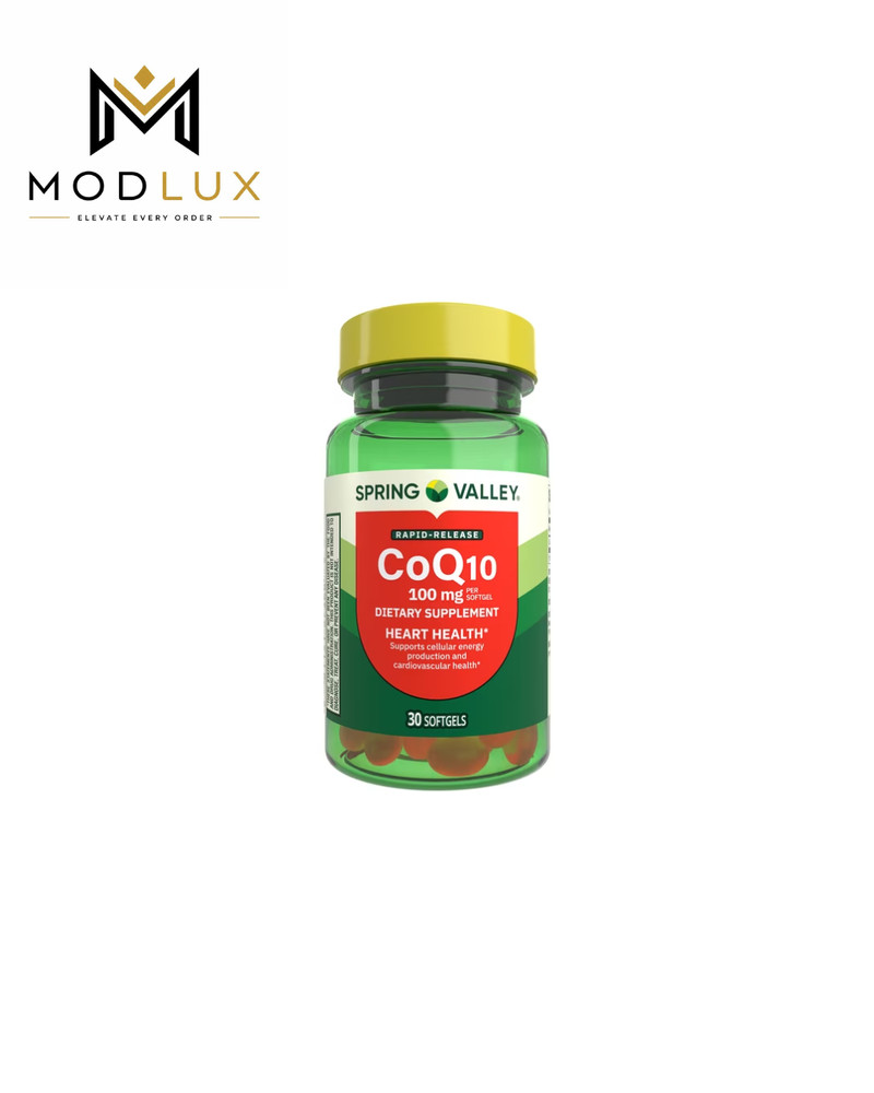 Spring Valley Rapid-Release CoQ10 100mg Dietary Supplement 30 Count