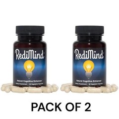 (2 Packs) RediMind Cognitive Enhancer 30 Caps Natural Focus Memory Brain Health
