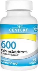21st Century Calcium Supplement, 600 mg, 75 Count