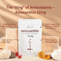 2 Pack | Astaxanthin 12mg, 120 Softgels, 4 Month Supply-NEW FREE SHIPPING-+